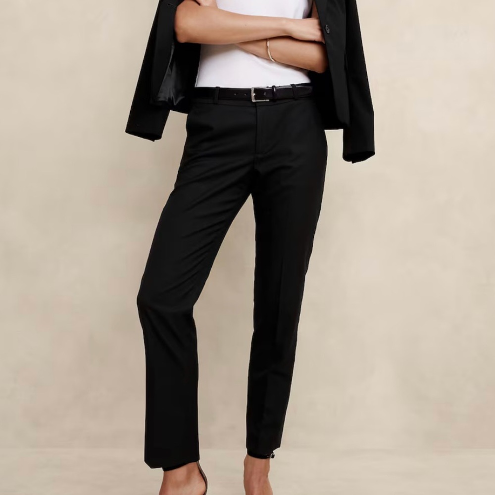 Banana Republic Ryan ankle pant, black size 6P
